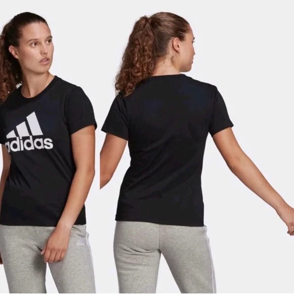 Adidas Women’s Amplifier Tee Black Logo Graphic T-Shirt Size L | Athletic Casual - Picture 3 of 7